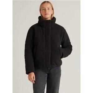Quince Sherpa Puffer Jacket Black Size L